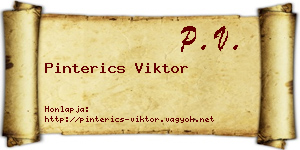 Pinterics Viktor névjegykártya