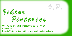 viktor pinterics business card